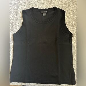 August Silk Black Knit Top